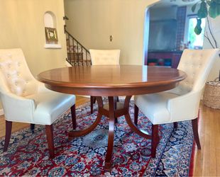 Stickley Exeter Dining Table w/18" Leaf + 4 Manchester Hostess Chairs - Excellent Condition