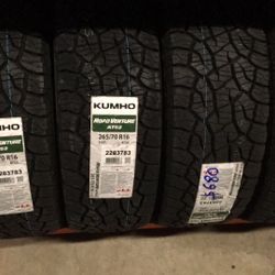 265/70/16 kumho venture at52🛞new