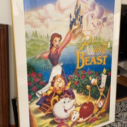 Disney Beauty & The Beast Framed Movie Poster 