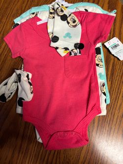 Mickey 3 pack onesies size 3/6 months new