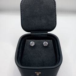 2ct 14k White Gold Lab Diamond Studs