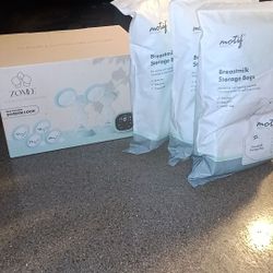 Brand New Breast Pump And 100 Breast Milk Storage Bags