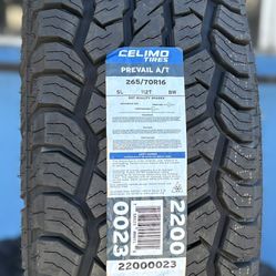 265-70R16 AT Celimo tires 🛞
