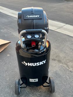 Husky 1.7 HP, 200 PSI, 30 Gal., 5.1 SCFM 90 PSI, Single-Stage, Oil Free Portable Vertical Electric A
