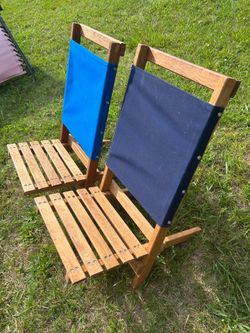 (2) high end beach/camper chairs