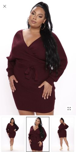 Sweater Dress burgundy