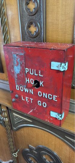 Antique fire department alarm, box