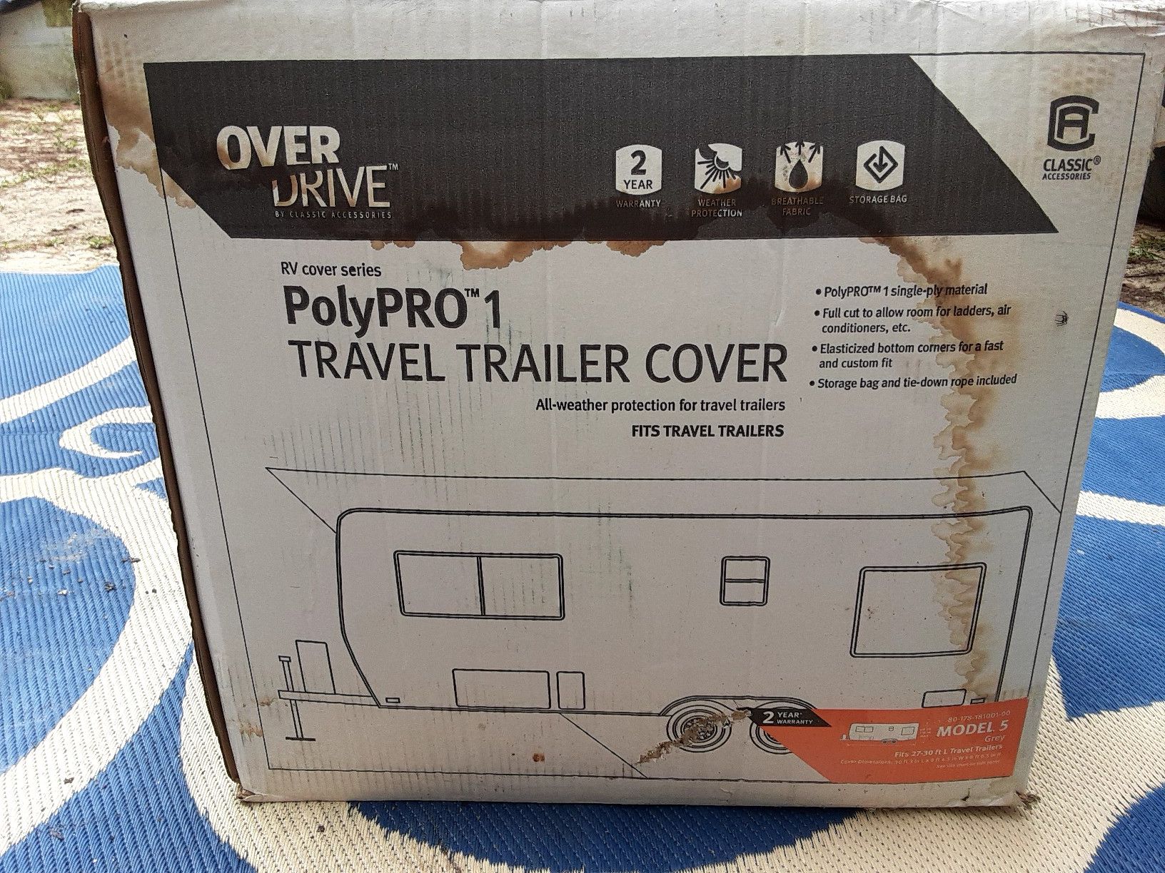 Photo Rv travel trailer cover fits from 27 to 30 ft camper