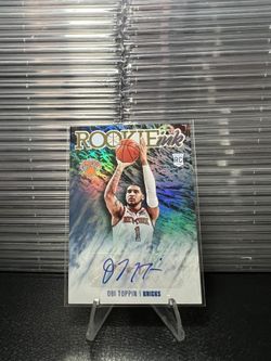 2020-21 Panini NBA Hoops Rookie Ink Obi Toppin Auto RC #RI-OBI Rookie Knicks