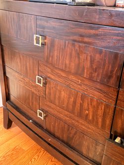 Wood Dresser with Mirror