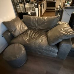 Restoration Hardware Cloud Leather Sofa