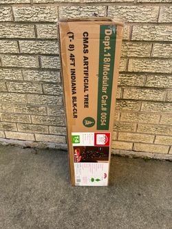 4ft black pre-lit Christmas tree