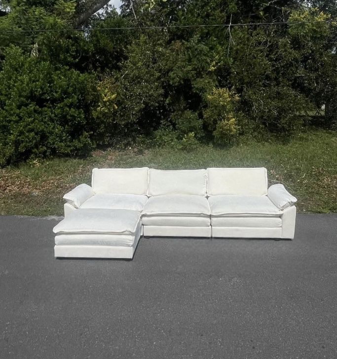 Reversible L Chaise Cloud Couch Sectional / Sofa [FREE Delivery🚚]
