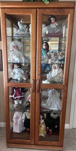 Oak Curio Cabinet