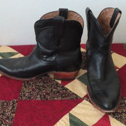 TECOVAS The Penny Midnight Calf Black boots booties 12 B western cowgirl