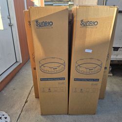 SUNRIO FRAME POOL 10 FT X 30 IN  WITH FILTER PUMP AND FLOOR COVER