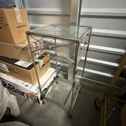 Glass & Metal Side Table