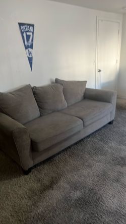 2 gray couches