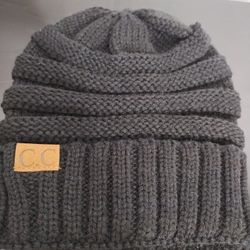 C.C. Black Beanie Winter Fall Warm 