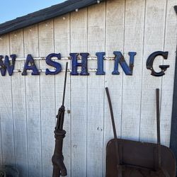 Vintage Porcelain Gas Station Sign