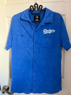 Official MLB Los Angeles Dodgers Short-Sleeve Button-Up Shirt – Size Medium