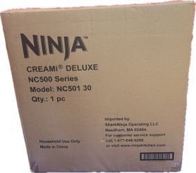 Brand New, Factory-Sealed in the Box Ninja CREAMi Deluxe 11-in-1 Ice Cream and Frozen Treat Maker (Model NC501 30).