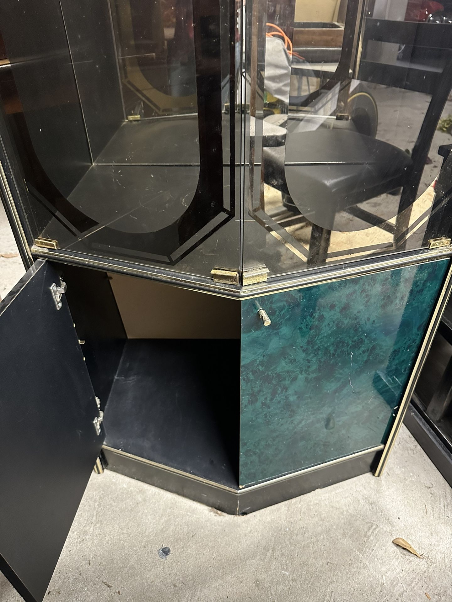 Glass front display cabinet