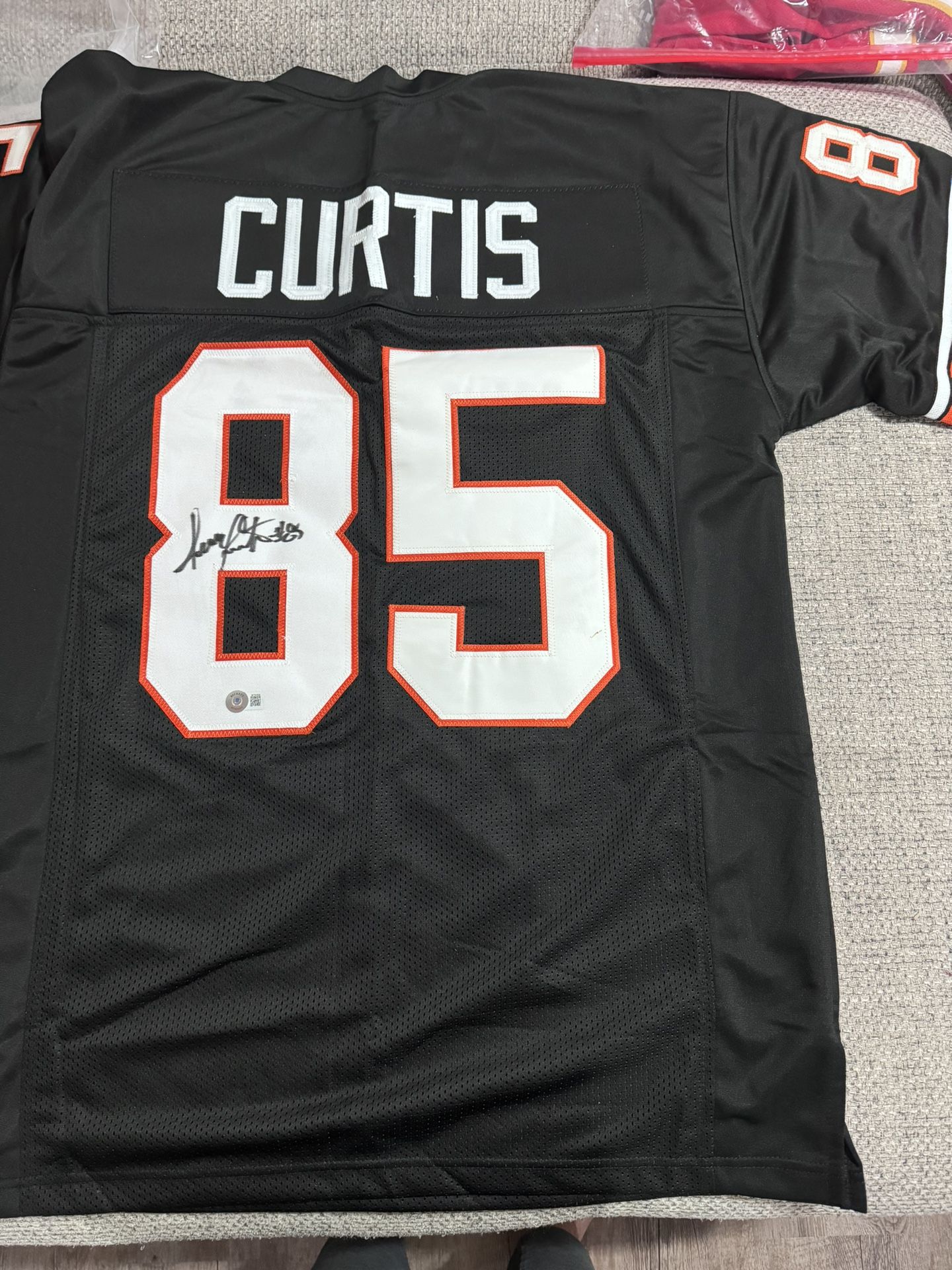 Isaac Curtis Signed Autograph Custom Jersey - Beckett Coa - Cincinnati Bengals