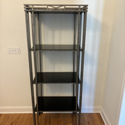 Glass and Metal Etagere