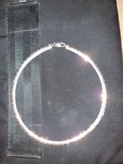 Vintage Italian sterling silver omega necklace