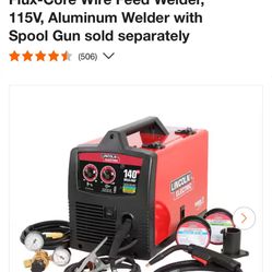 Lincoln Electric Weld-Pak 140 Amp MIG and Flux-Core Wire Feed Welder, 115V, Aluminum Welder with Spool Gun sold separately