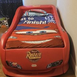 Lightning McQueen Cars Bed, Mattress, Bedding Set