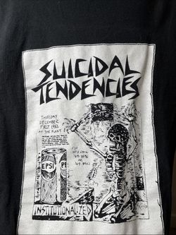 VTG Suicidal Tendencies “Institutionalized” Flyer T-Shit Mens SZ XL Black Pepsi