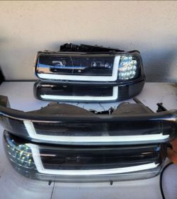 Chevrolet Silverado Tahoe Suburban LED DRL Headlights Luces Micas Calaveras Faros Faroles Focos Headlamps Chevy 99-06