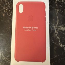 Apple iPhone XS Max Leather Case – (PRODUCT)RED – New in Box