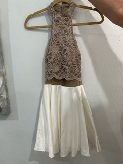 Gold and white party dress (S)