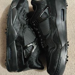 Air Jordan Retro 4 "Black Cat" Golf Size 14 Men 