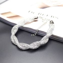 Brand NEW Valentine’s Day Gift SILVER Stardust Mesh Bracelet