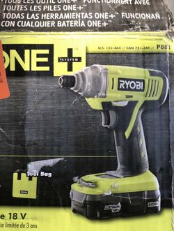 Ryobi P881 18v One+ Lithium-ion Impact Driver Kit
