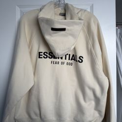 Essentials Hoodie - Tan / Off White / Black Size:Small