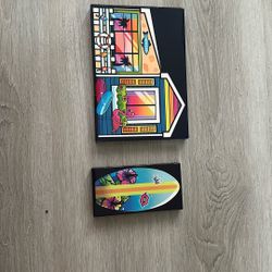 The Eyeshadow Palette And The Highlight, Bronzer, And Blush Pallet From The Beach House Collection By Spoiled Cosmetics 