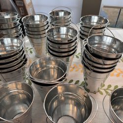 Selling Galvanized Buckets- 40 Pieces 5 Inch Size , Brand New