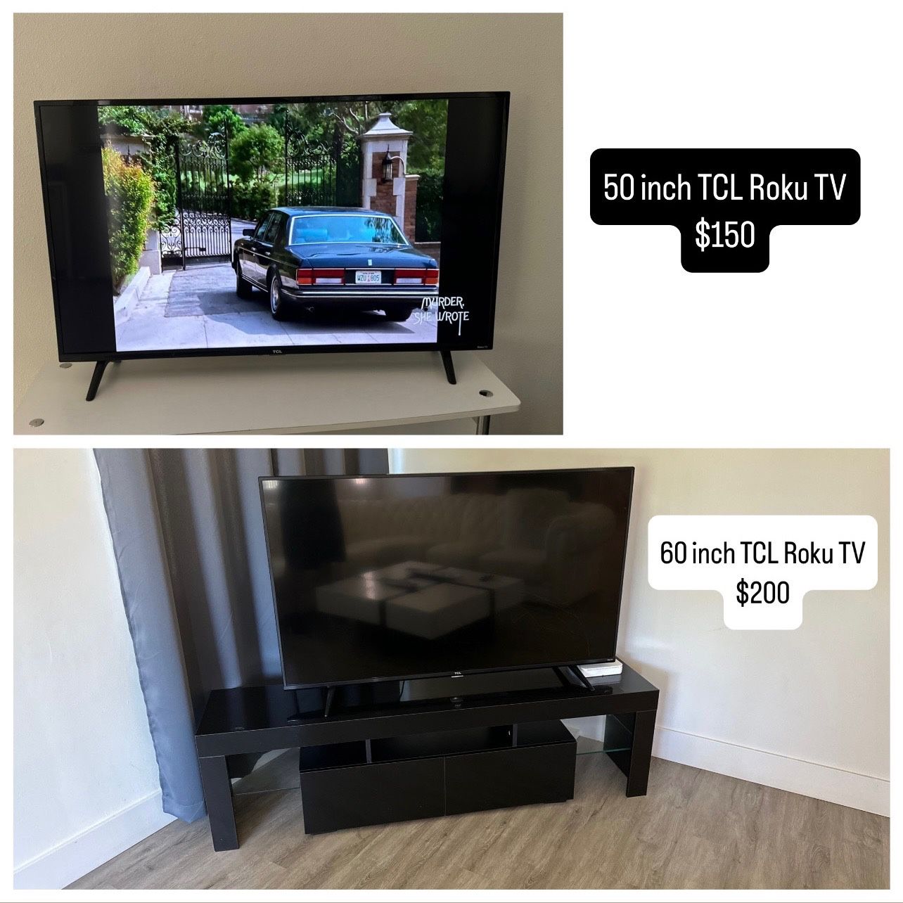 TCL Roku TVs 50” & 60”