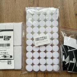 3 new packs of self-adhesive hook and loop fasteners