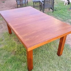Danish Mid Century Modern Solid Teak Dining Table