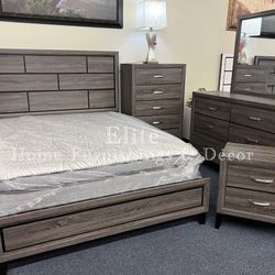 Grey Queen 4pc bedroom set