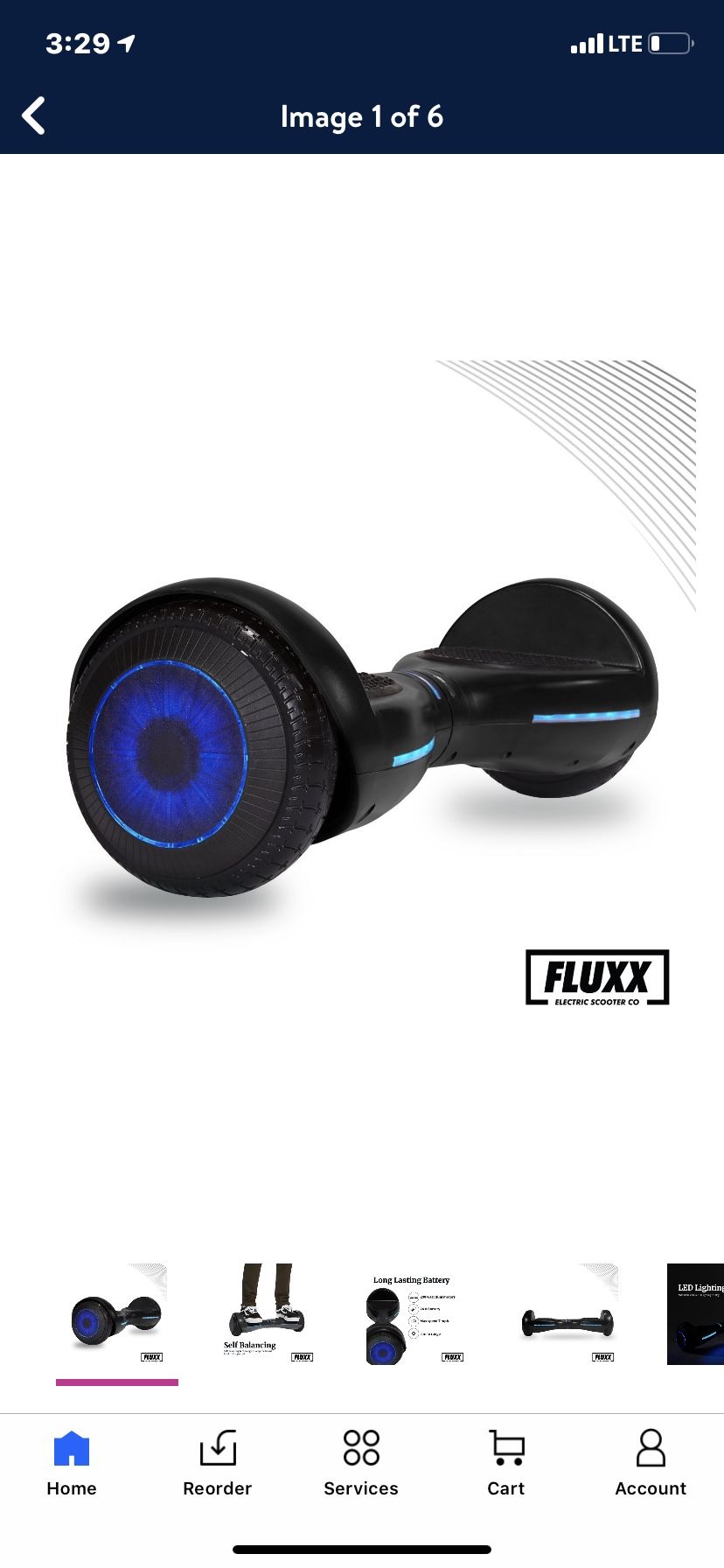 Fluxx FX3 LED Hoverboard UL2272 HoverBoard Electric Scooter w/Self
