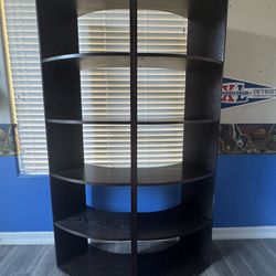 Curved Bookcase/Shelves 2 Pieces 