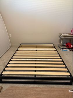 Queen platform bed frame
