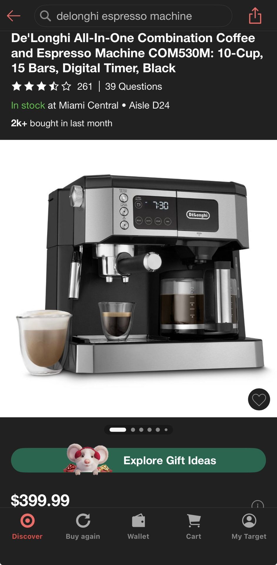 Delonghi Esspresso/ Coffee Machine